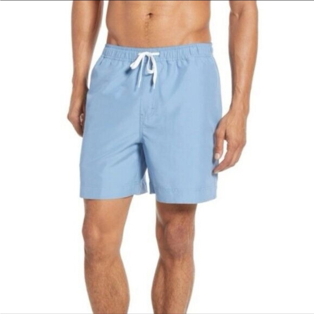 1901 Men’s Solid Volley Swim Trunks Blue XXL – Drawstring, Mesh Lined, NWT